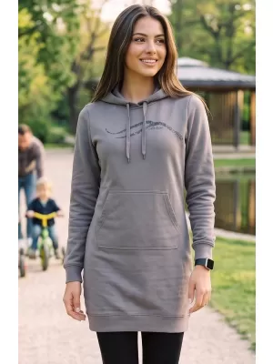 Ženska produžena majica ALTISPORT ALW001419 ČELIČNO SIVA