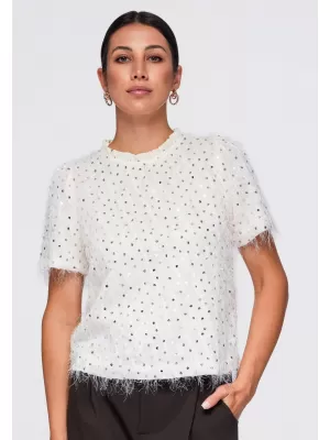 Ženska bluza OMBRE OW-TS-E0089 BEŽ