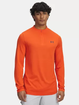 Muška majica kratkih rukava UNDER ARMOUR VANISH ELITE SEAMLESS 1/4 ZP 1382798-844 NARANČASTA