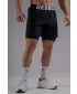 Dvoslojne kratke hlače za trening NEBBIA PRIMAL 878 CRNA