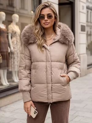 Ženska jakna DSTREET TY6005 KARAMELA
