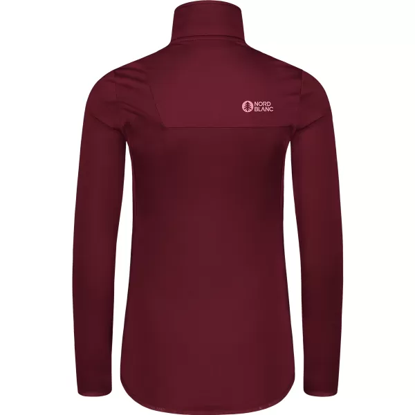  Ženska powerfleece majica NORDBLANC CRISP NBSFL8338 TAMNOCRVENA 