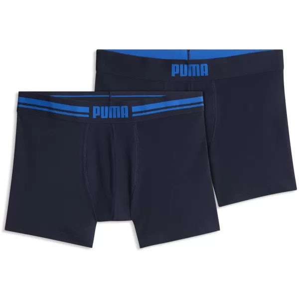  Muške bokserice PUMA MEN EVERYDAY PLACED LOGO BOXER 2P 93847619 MORNARSKO/PLAVA 