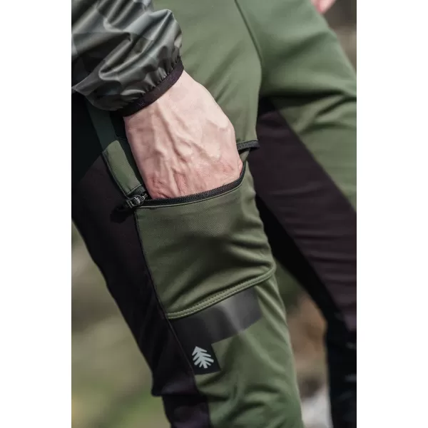  Muške vodootporne hlače za više sportova NORDBLANC RIDGEWALK NBSPM8325 TAMNO ZELENA 