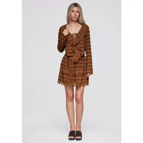  Ženska bluza OMBRE OW-TS-E0067 SVIJETLOSMEĐA 