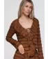 Ženska bluza OMBRE OW-TS-E0067 SVIJETLOSMEĐA