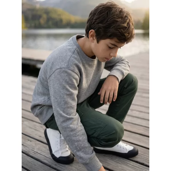  Dječji sweatshirt MALFINI CREW 427 TAMNO SIVI ODSJAJI 