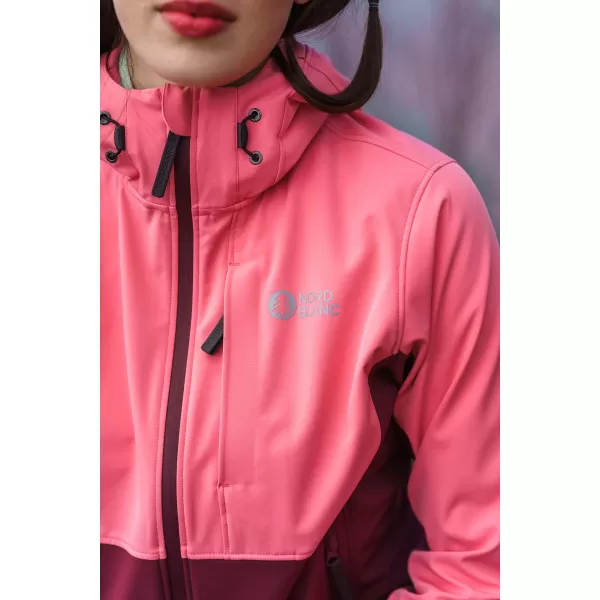 Ženska softshell jakna NORDBLANC BLINK NBSSL8320 RUŽIČASTA 