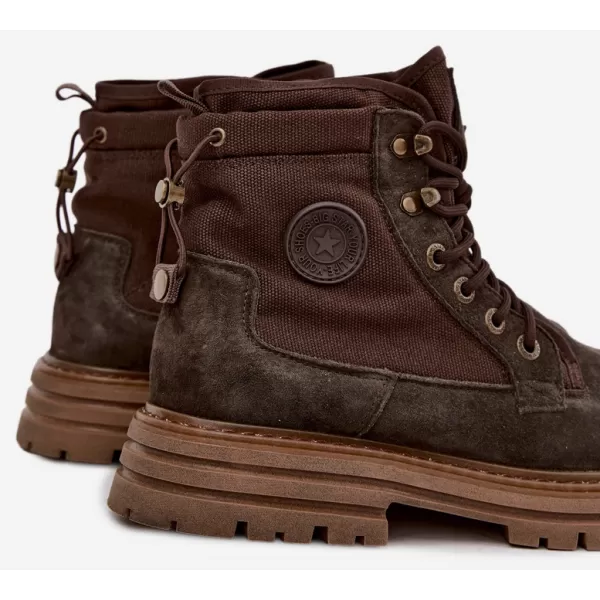 Muške cipele BIG STAR SHOES UU174254 SMEĐE/BEŽ SJENE 