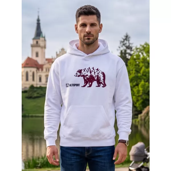  Muški sweatshirt ALTISPORT ALM193422 BIJELA 