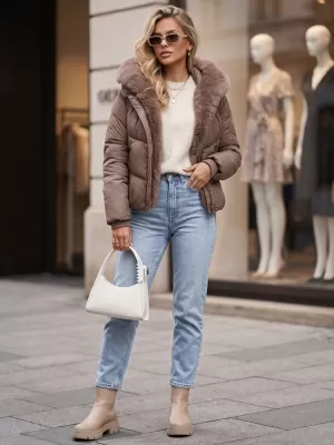 Ženska jakna DSTREET TY5984 BEŽ