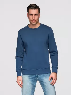 Muški sweatshirt OMBRE OM-SSBN-0271 TAMNOPLAVA