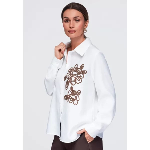  Ženska košulja OMBRE OW-SH-E0073 BIJELA 