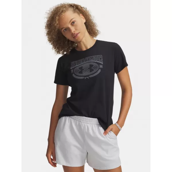  Ženska majica kratkih rukava UNDER ARMOUR W VARSITY SS 6010592-001 CRNA 