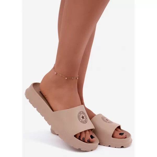  Ženske papuče BIG STAR SHOES UU274074 NIJANSE SMEĐE I BEŽ 