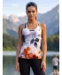 Ženska premium funkcionalna majica bez rukava ALTISPORT VOJ/ALW117TIL01 CRNO-NARANČASTA