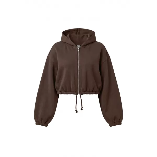  Ženski sweatshirt URBAN CLASSICS TB8635-14274 ČOKOLADNO SMEĐA 