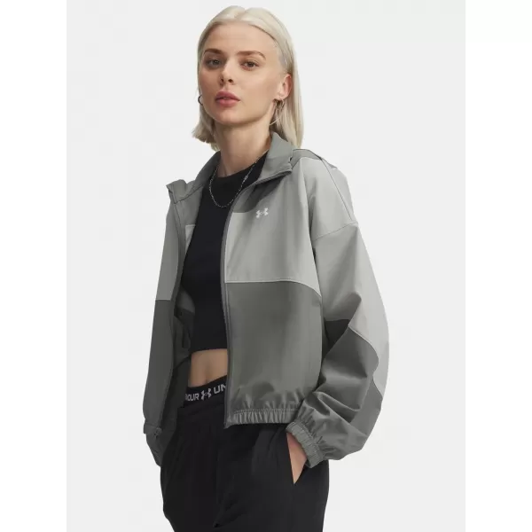  Ženska jakna UNDER ARMOUR RIVAL WOVEN JACKET 1389631-709 BIJELA 