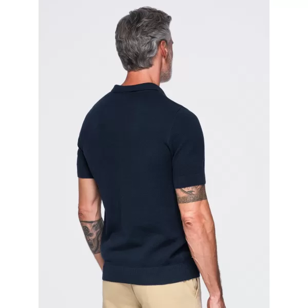  Muška polo majica OMBRE OM-POSS-0178 TAMNOPLAVA 