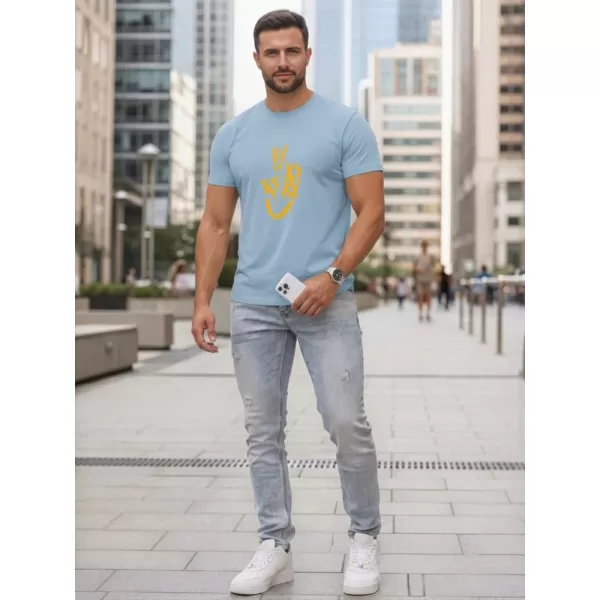  Muška majica kratkih rukava DSTREET NX0138R-SK SVIJETLOPLAVA 