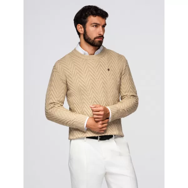  Muški pulover OMBRE OM-SWSW-0190 PIJESAK 
