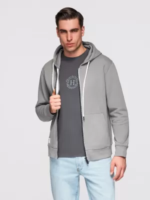 Muški sweatshirt OMBRE OM-SSBZ-0272 SIVA