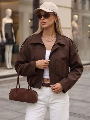 Ženska jakna DSTREET TY5956 SMEĐA