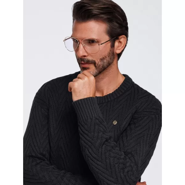  Muški pulover OMBRE OM-SWSW-0190 CRNA 