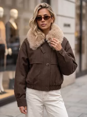 Ženska jakna DSTREET TY5694 SMEĐA