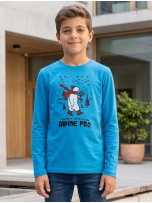 Dječja majica ALPINE PRO ECCO 2 NEON ATOMIC BLUE PA VARIJANTA