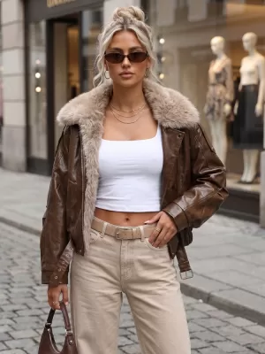 Ženska jakna DSTREET TY5708 SMEĐA