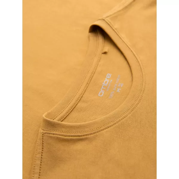  Muška majica kratkih rukava OMBRE OM-LSBL-0142 SENF 