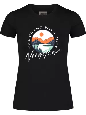 Ženska majica kratkih rukava NORDBLANC STARLIGHT NBSLT8176 CRNA
