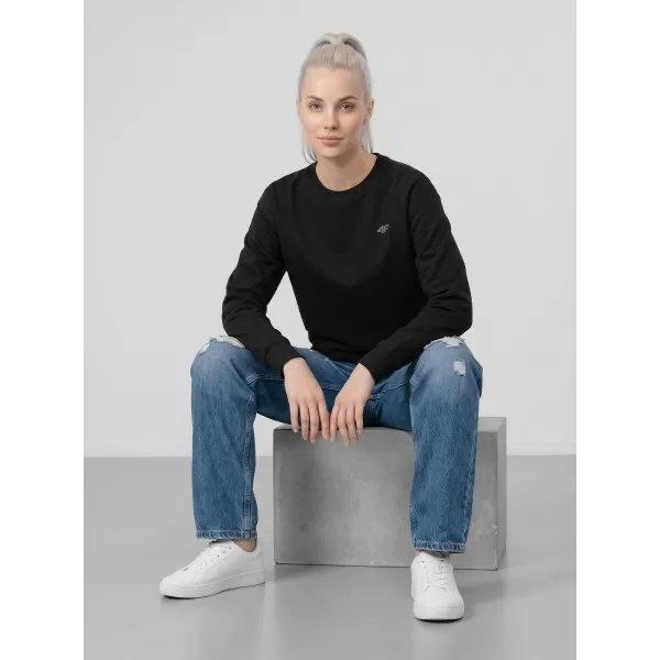  Ženski sweatshirt 4F WMM00TSWSF2534 DUBOKA CRNA 