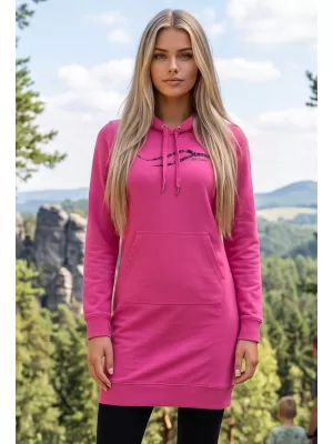 Ženska produžena majica ALTISPORT ALW001419 MAGENTA