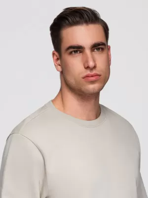Muški sweatshirt OMBRE OM-SSBN-0271 SVIJETLO BEŽ