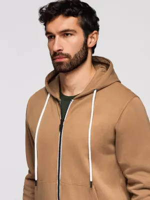 Muški sweatshirt OMBRE OM-SSBZ-0272 SMEĐA