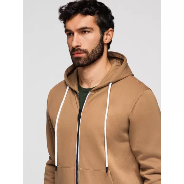  Muški sweatshirt OMBRE OM-SSBZ-0272 SMEĐA 