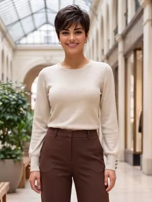 Ženska majica kratkih rukava ALTISPORT ILENA SVIJETLO BEŽ