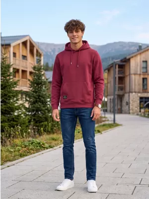 muška majica ALTISPORT NP/ALMST44001 TAMNOCRVENA