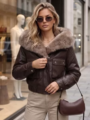 Ženska jakna DSTREET TY5976 SMEĐA