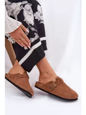 Ženske papuče BIG STAR SHOES RR274A387 SMEĐA/BEŽ