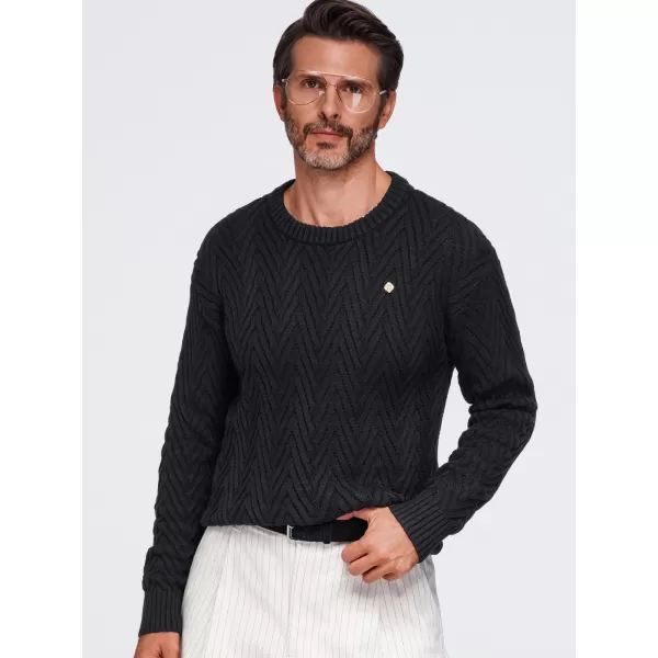  Muški pulover OMBRE OM-SWSW-0190 CRNA 