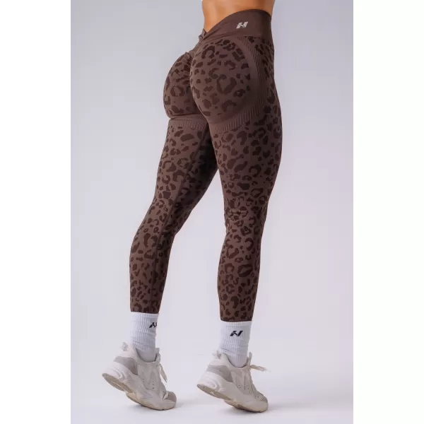 Ženske tajice NEBBIA PRIMAL 849 TAMNOSMEĐI LEOPARD 