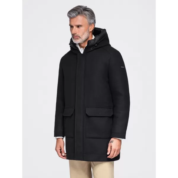  Muška parka OMBRE OM-COWC-0161 CRNA 