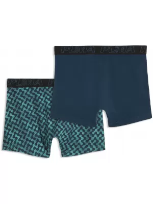 Muške bokserice PUMA MEN GRAPHICAL PRINT BOXERS 2P 94780403 ZELENA KOMBINACIJA