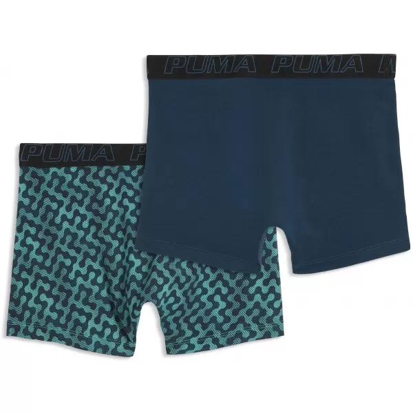  Muške bokserice PUMA MEN GRAPHICAL PRINT BOXERS 2P 94780403 ZELENA KOMBINACIJA 