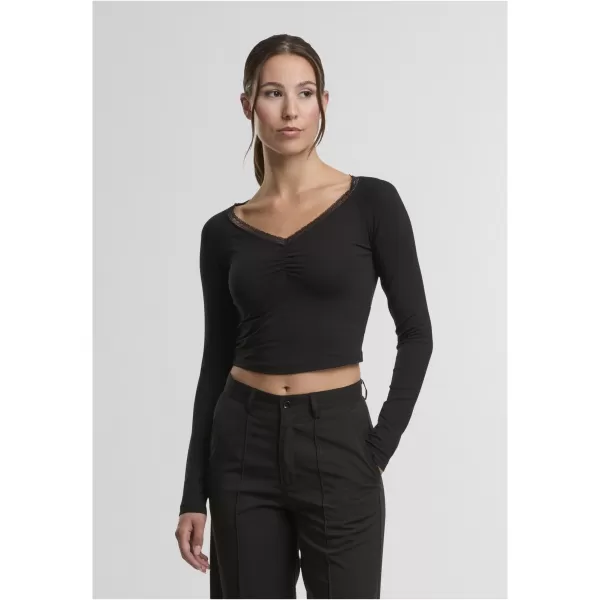  Ženska majica URBAN CLASSICS TB7729-00007 CRNA 