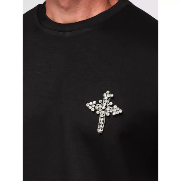  Muški sweatshirt OMBRE OM-SSNZ-0271 CRNA 