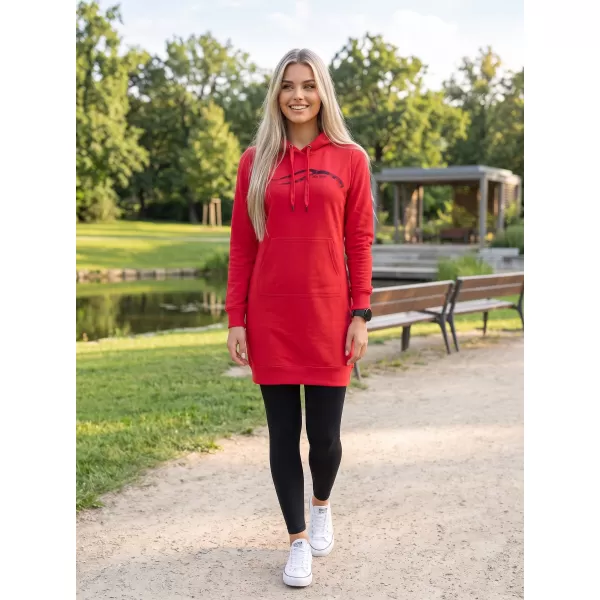  Ženska produžena majica ALTISPORT ALW001419 CRVENA 